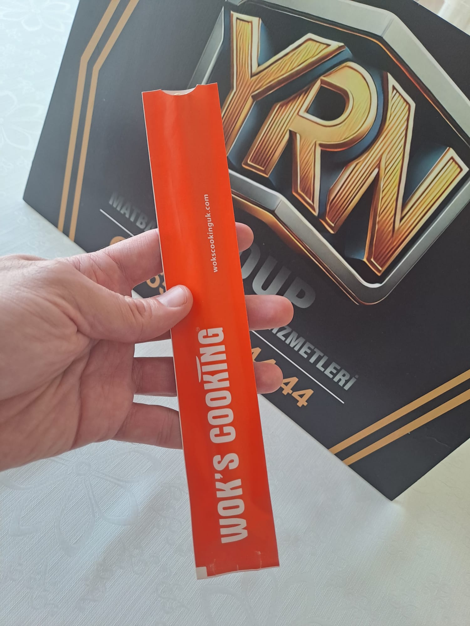 Kuşe Ambalaj Chopstick Waribashi Sushi Çubuk